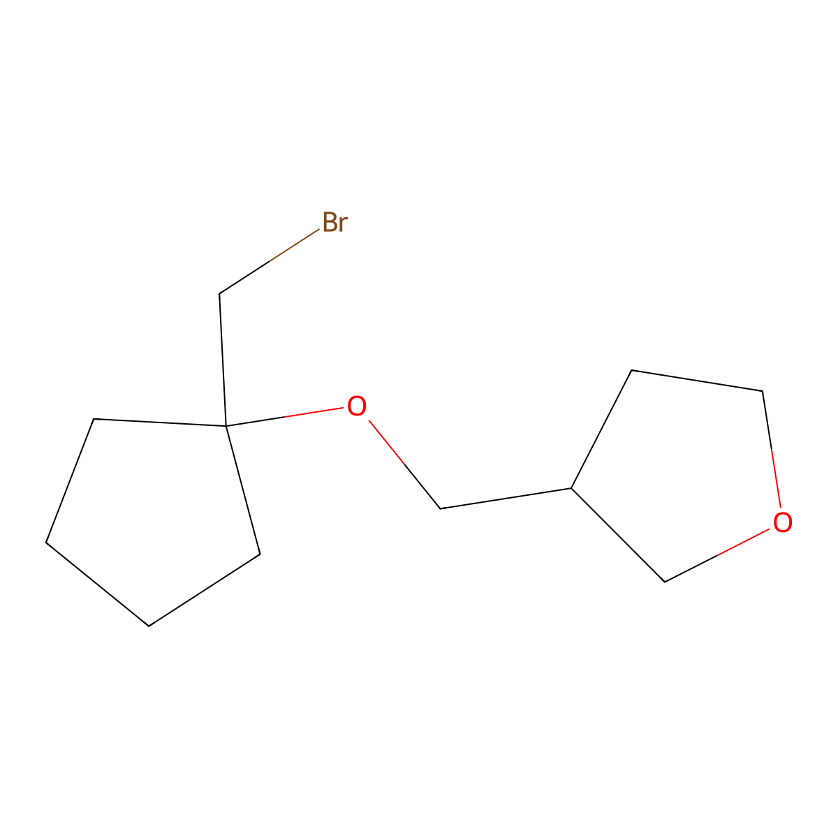 3-({[1-(Bromomethyl)cyclopentyl]oxy}methyl)oxolane molecular structure, CAS 1249369-29-6