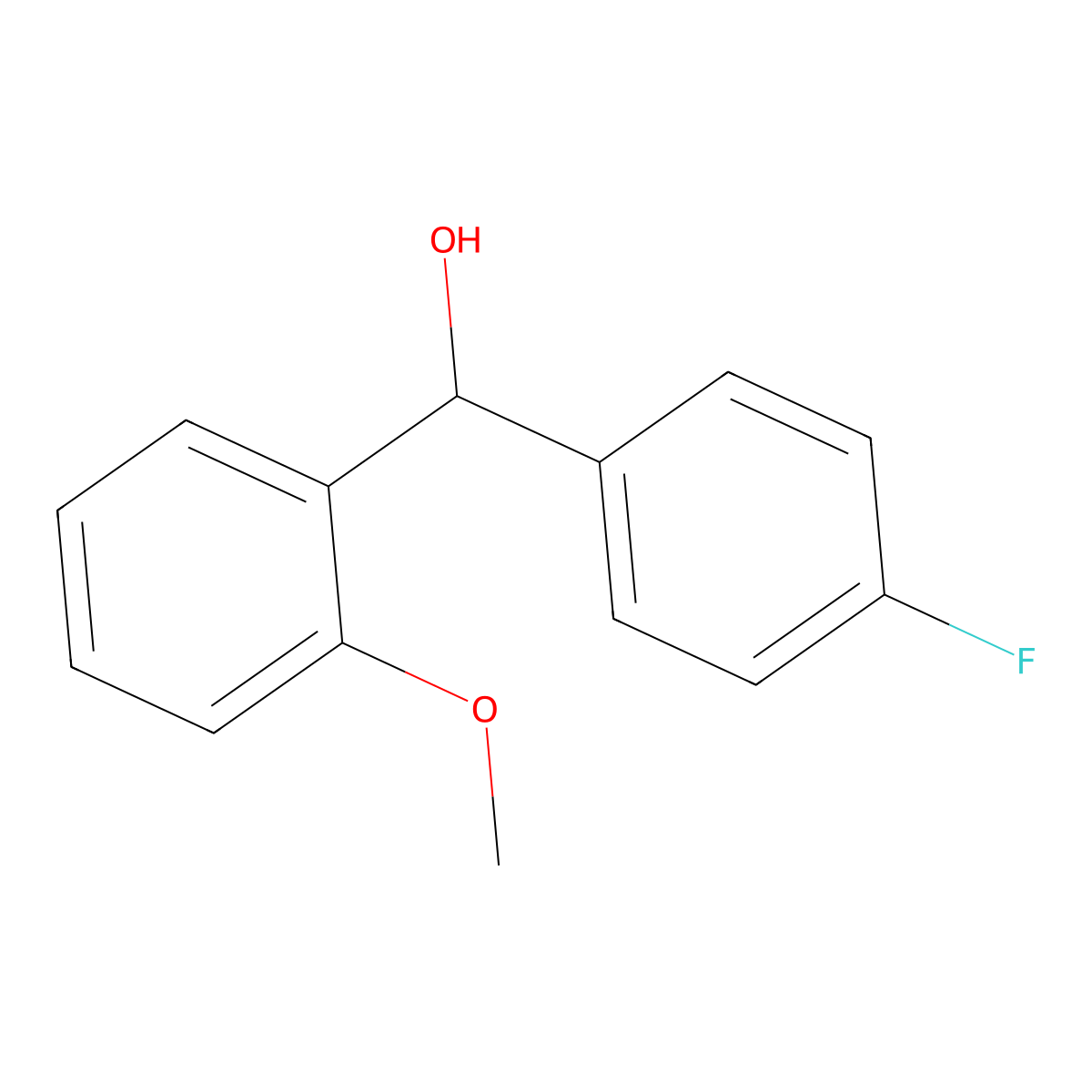alpha-(4-Fluorophenyl)-2-methoxybenZenemethanol molecular structure, CAS 124937-80-0