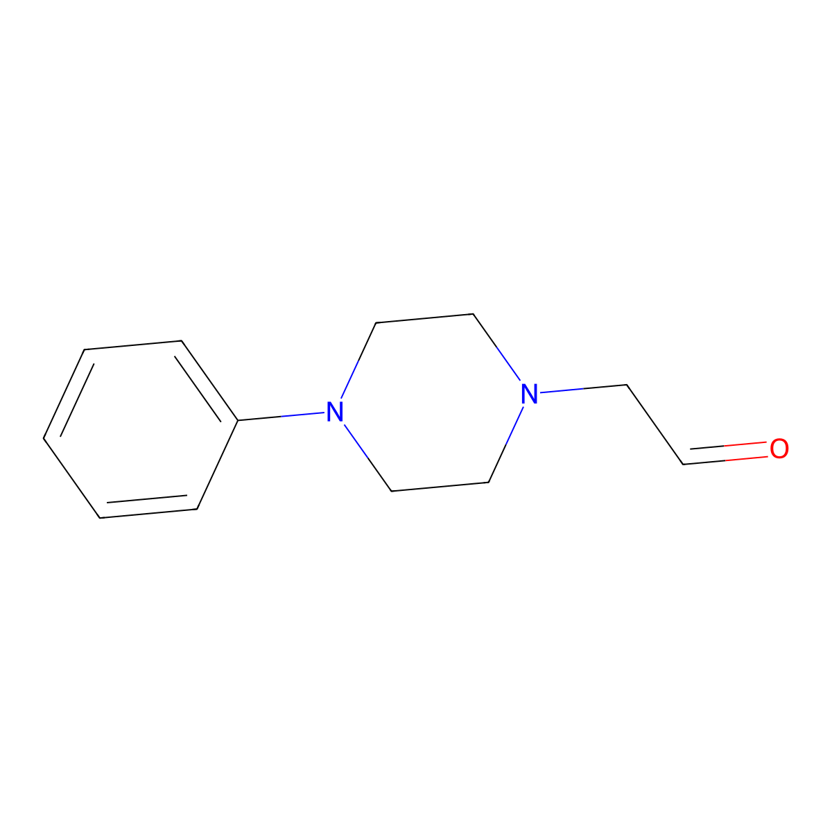 2-(4-Phenylpiperazin-1-yl)acetaldehyde molecular structure, CAS 1249370-27-1