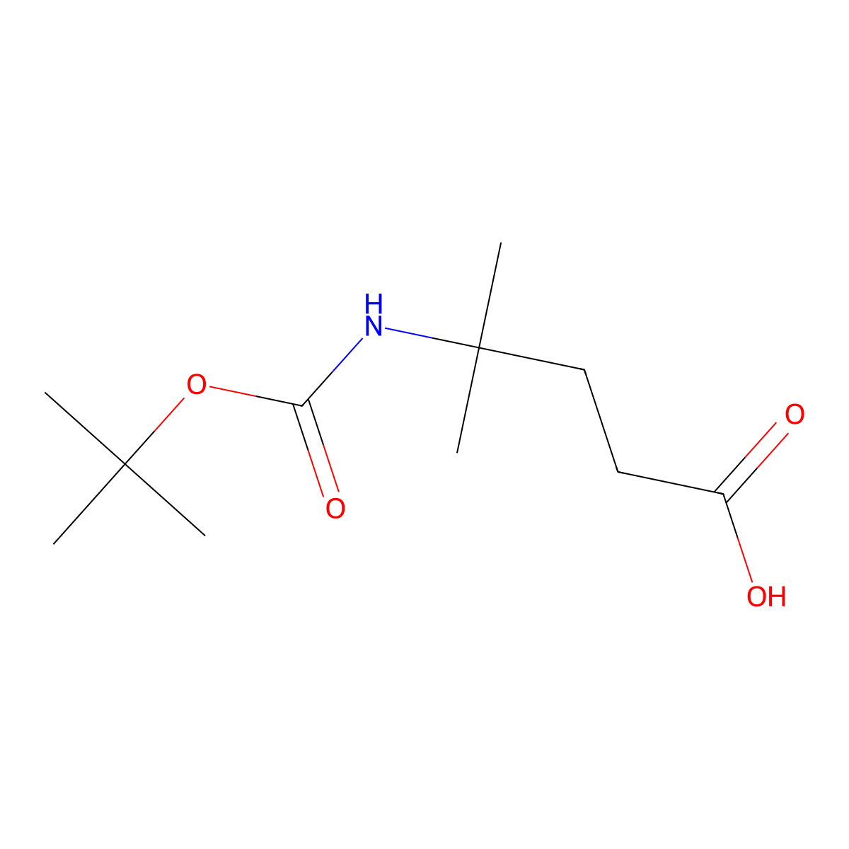 4-{[(Tert-butoxy)carbonyl]amino}-4-methylpentanoic acid molecular structure, CAS 1249372-40-4