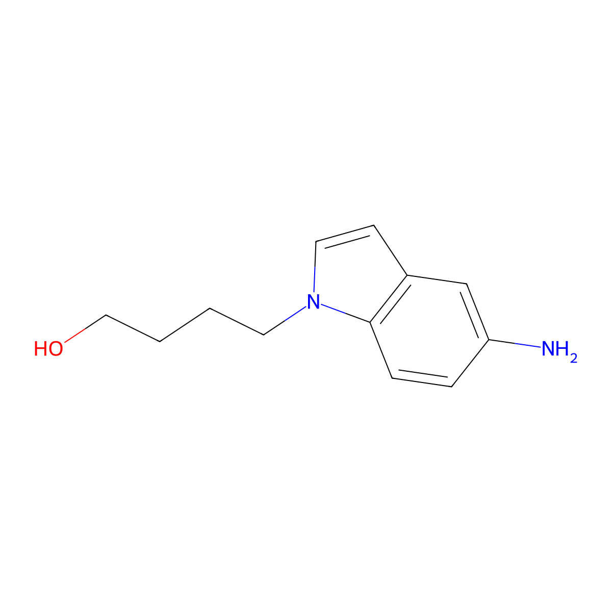 4-(5-Amino-1h-indol-1-yl)butan-1-ol molecular structure, CAS 1249374-59-1
