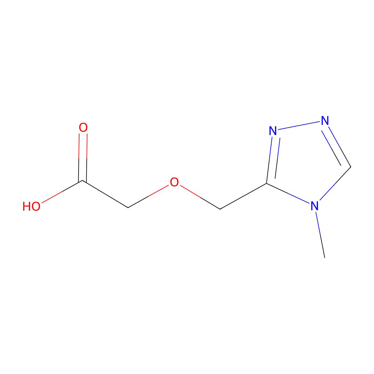 2-[(4-Methyl-4H-1,2,4-triazol-3-yl)methoxy]acetic acid molecular structure, CAS 1249374-76-2