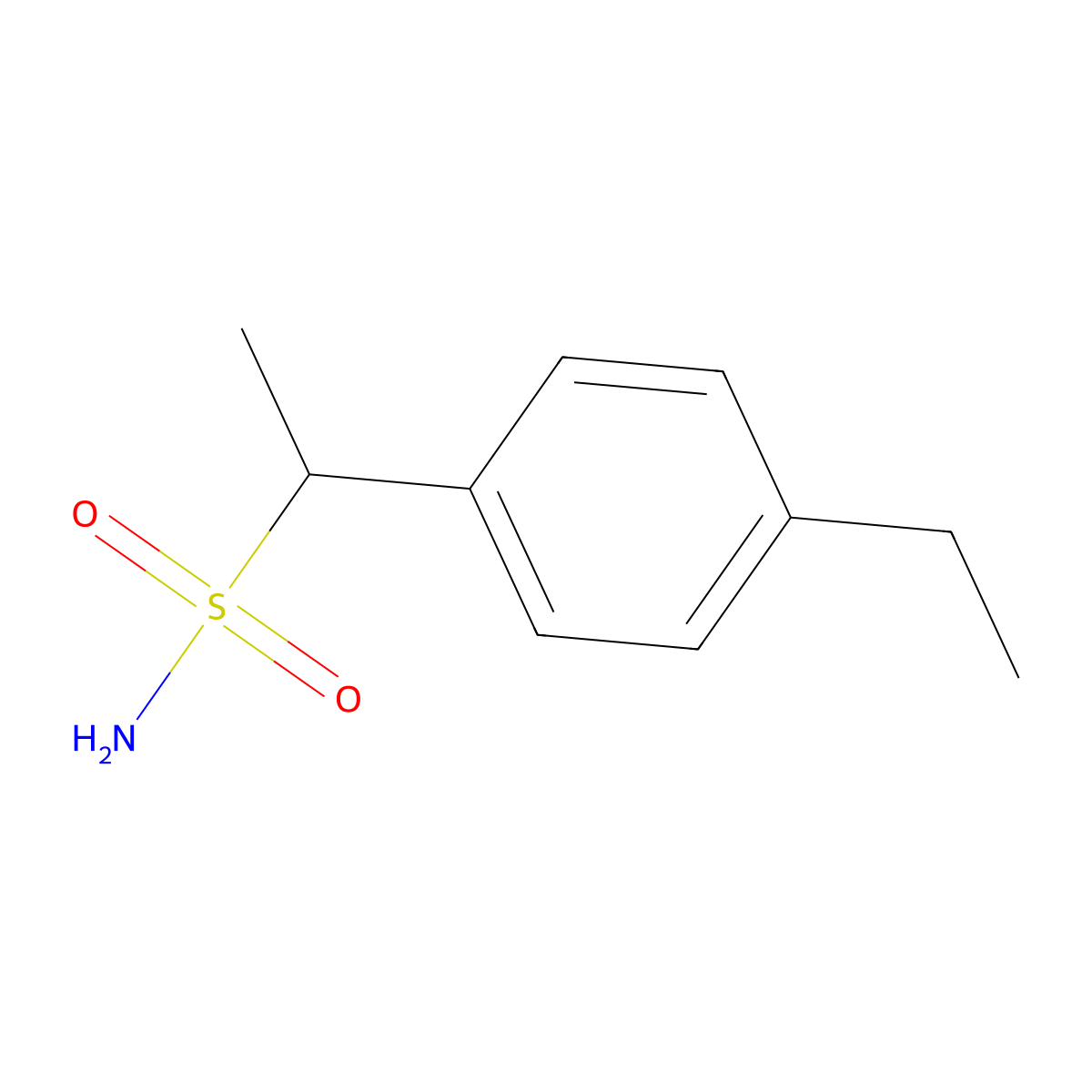 1-(4-Ethylphenyl)ethane-1-sulfonamide molecular structure, CAS 1249376-18-8