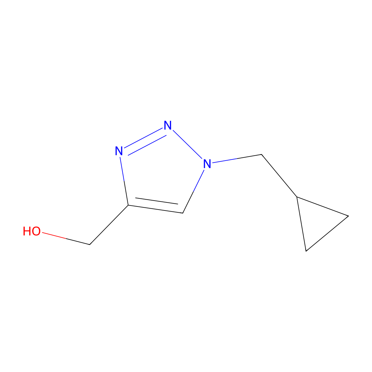 [1-(cyclopropylmethyl)-1H-1,2,3-triazol-4-yl]methanol molecular structure, CAS 1249379-48-3