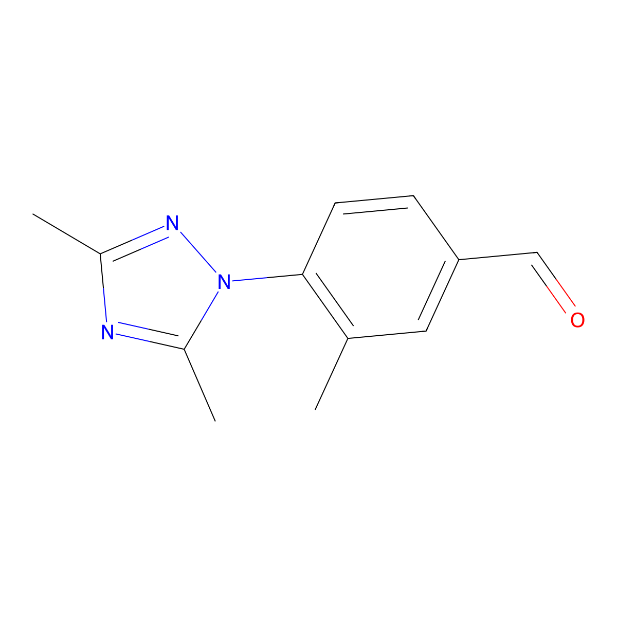 4-(3,5-Dimethyl-1h-1,2,4-triazol-1-yl)-3-methylbenzaldehyde molecular structure, CAS 1249380-27-5