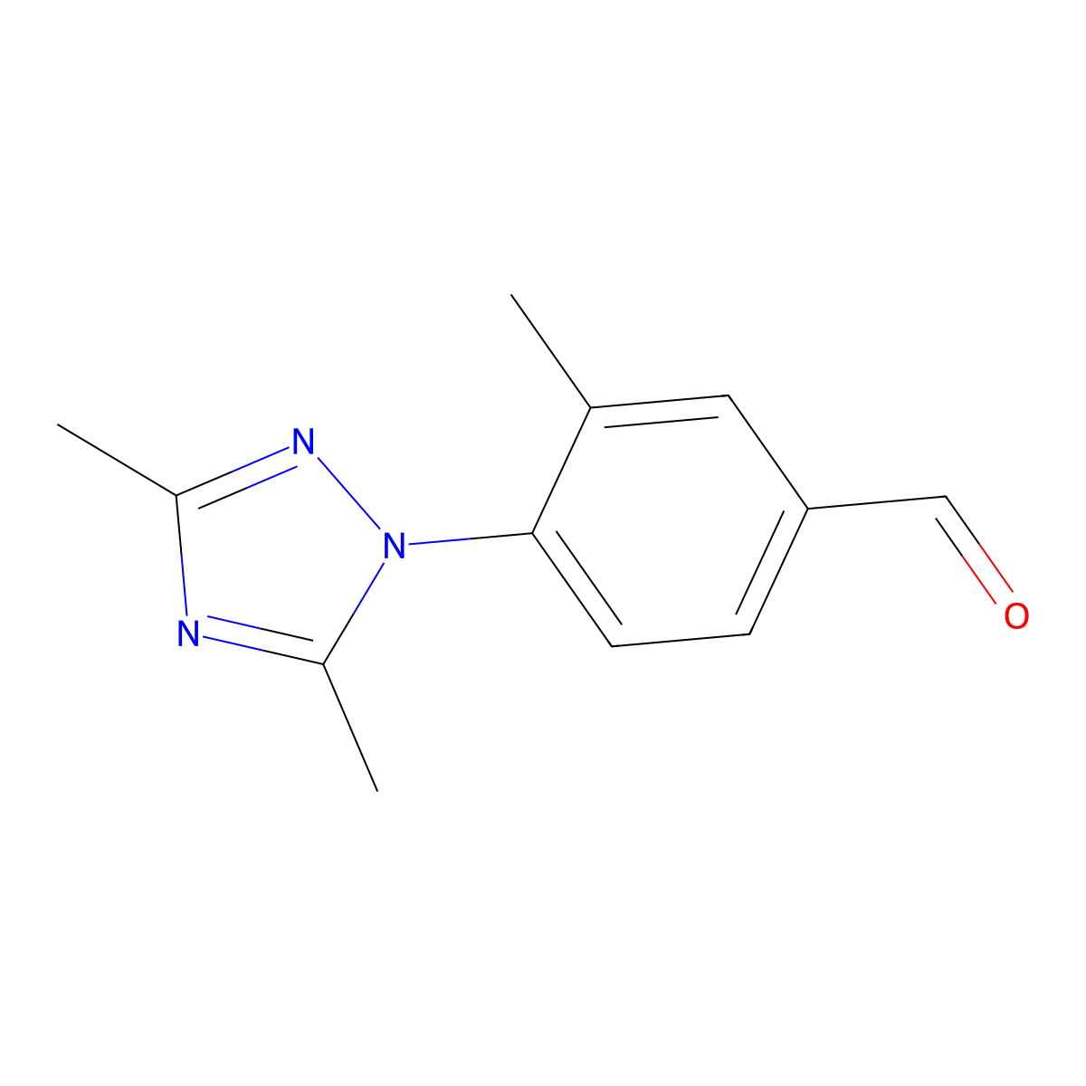 4-(3,5-Dimethyl-1h-1,2,4-triazol-1-yl)-3-methylbenzaldehyde molecular structure, CAS 1249380-27-5