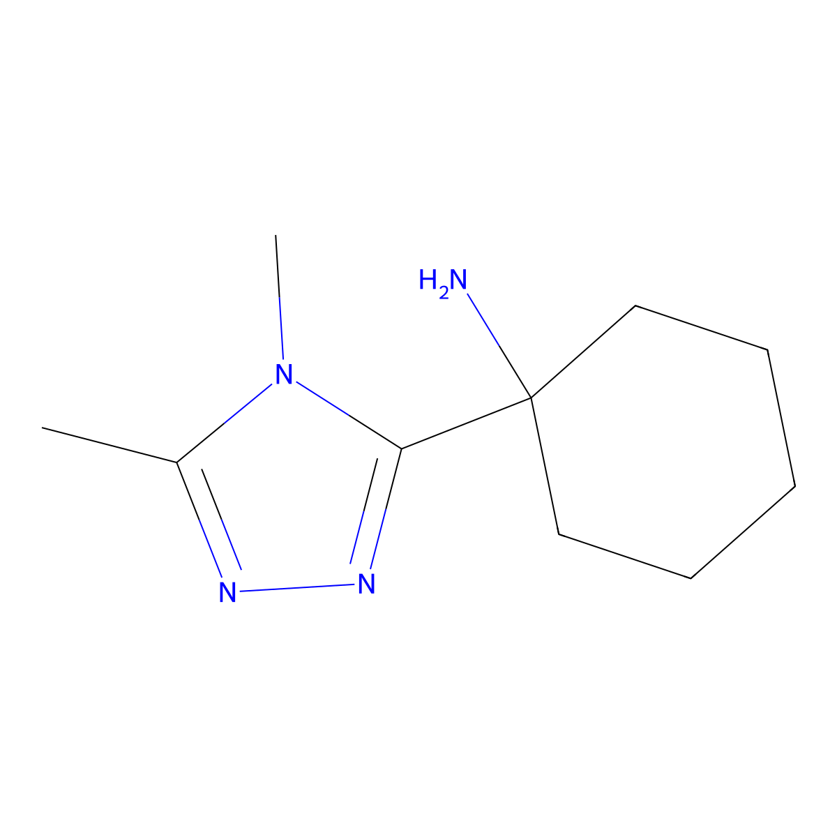 1-(4,5-Dimethyl-4h-1,2,4-triazol-3-yl)cyclohexan-1-amine molecular structure, CAS 1249381-61-0