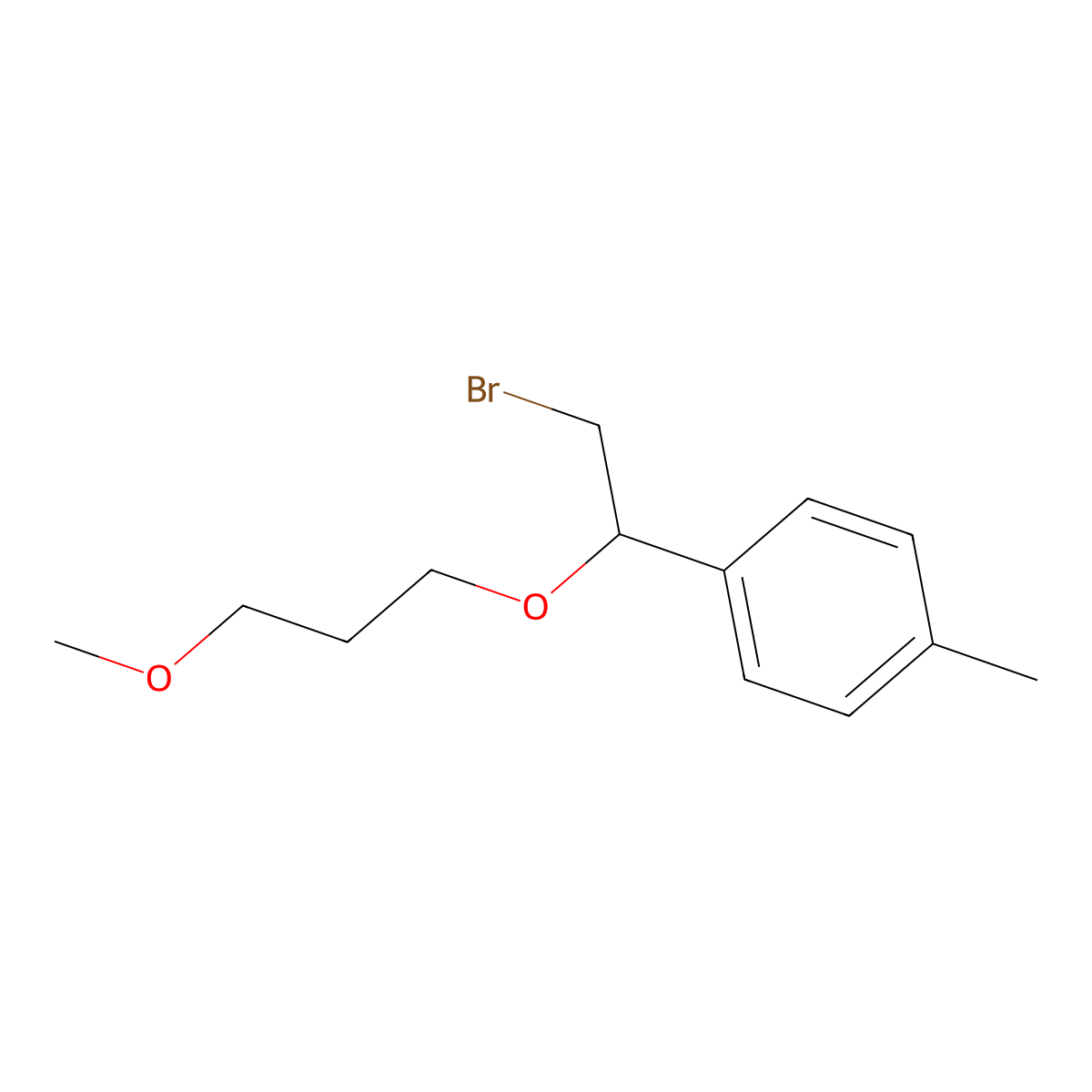 1-(2-Bromo-1-(3-methoxypropoxy)ethyl)-4-methylbenzene molecular structure, CAS 1249388-98-4