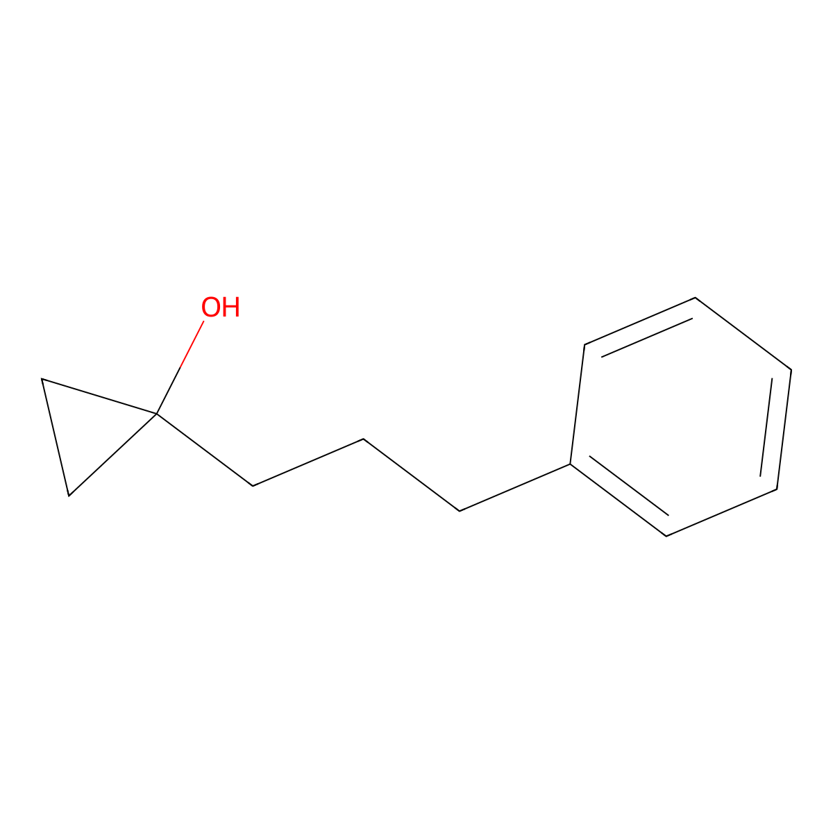 1-(3-Phenylpropyl)cyclopropan-1-ol molecular structure, CAS 1249389-69-2