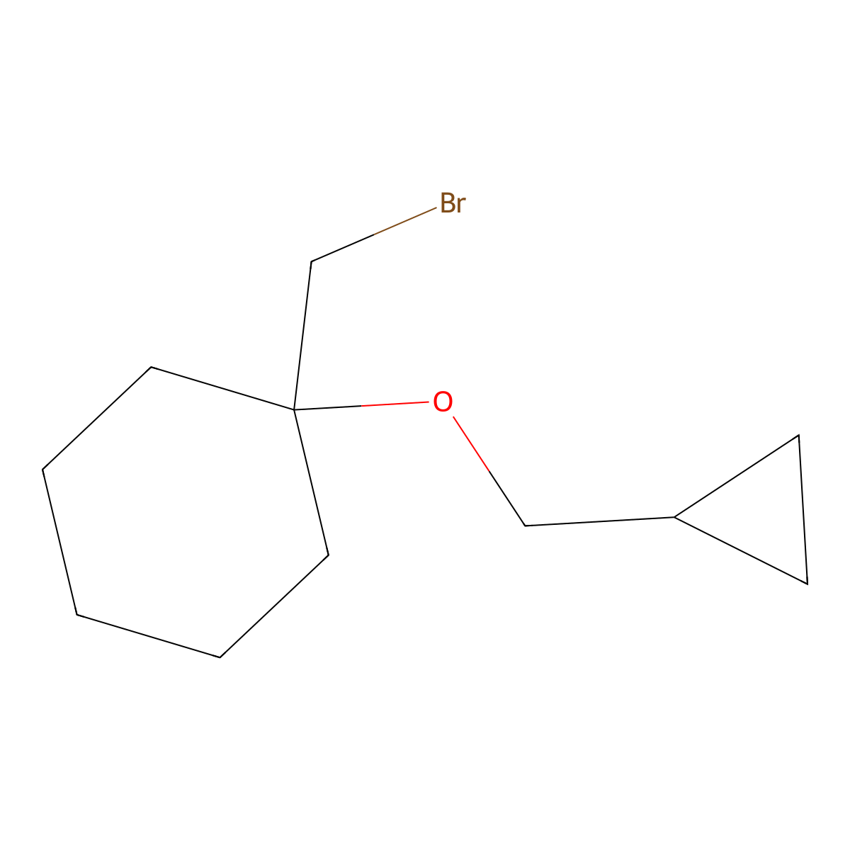 1-(Bromomethyl)-1-(cyclopropylmethoxy)cyclohexane molecular structure, CAS 1249390-37-1