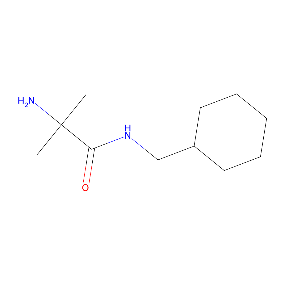 2-amino-N-(cyclohexylmethyl)-2-methylpropanamide molecular structure, CAS 1249390-48-4