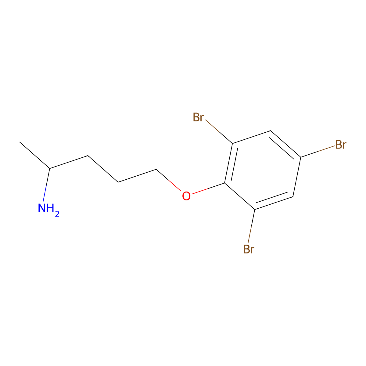 5-(2,4,6-Tribromophenoxy)pentan-2-amine molecular structure, CAS 1249391-12-5