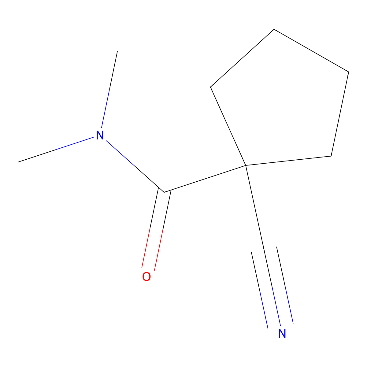 1-cyano-N,N-dimethylcyclopentane-1-carboxamide molecular structure, CAS 1249394-70-4