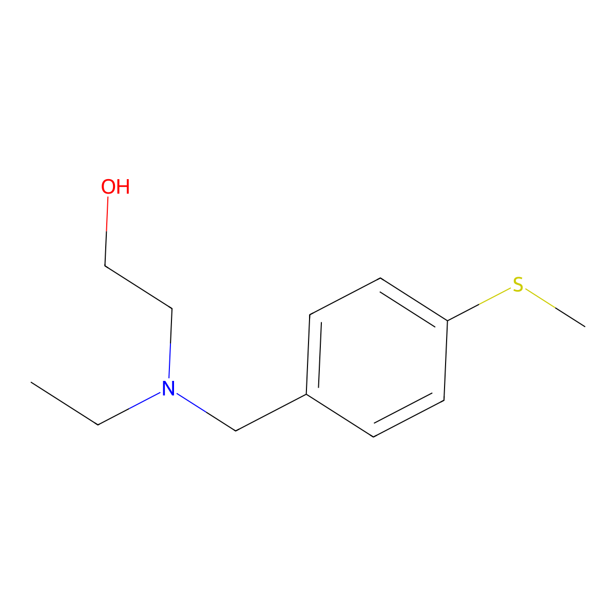 2-[Ethyl-(4-methylsulfanyl-benzyl)-amino]-ethanol molecular structure, CAS 1249397-14-5