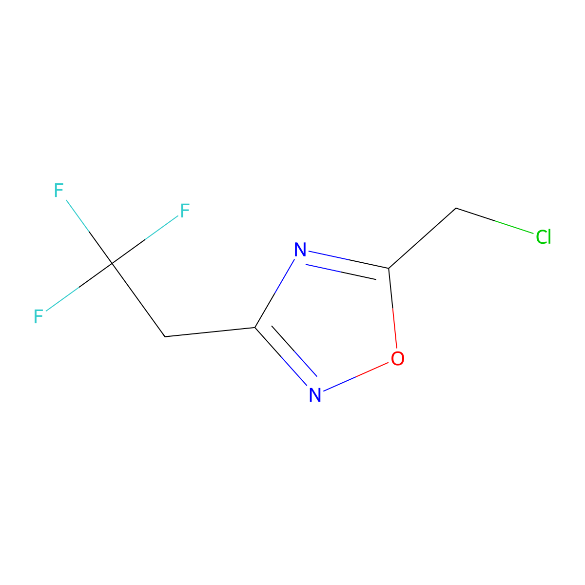 5-(Chloromethyl)-3-(2,2,2-trifluoroethyl)-1,2,4-oxadiazole molecular structure, CAS 1249397-70-3
