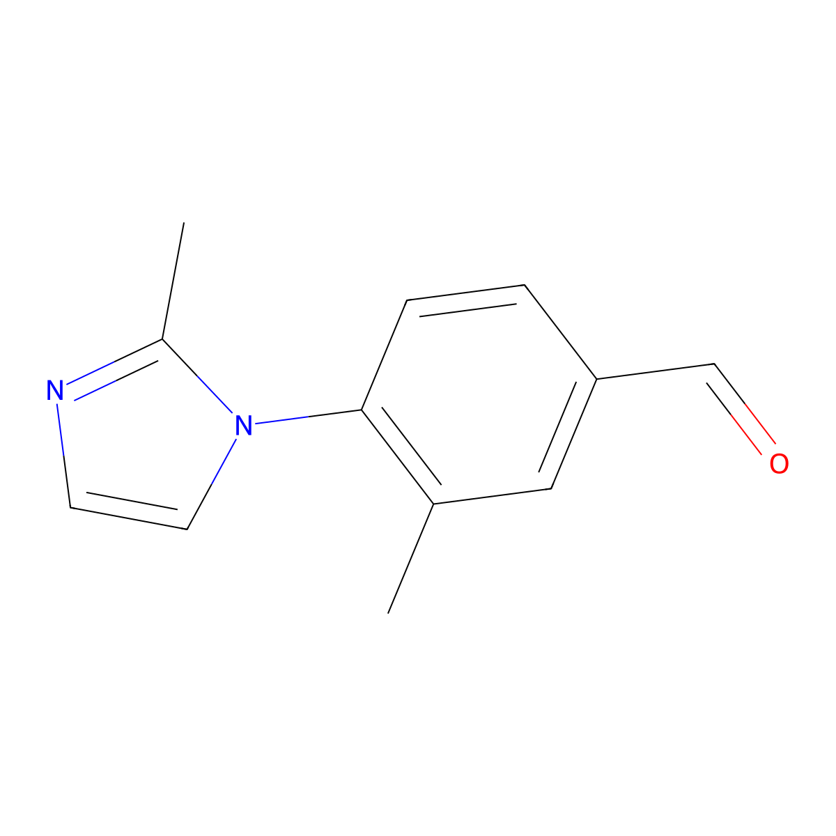 3-Methyl-4-(2-methyl-1H-imidazol-1-YL)benzaldehyde molecular structure, CAS 1249397-75-8