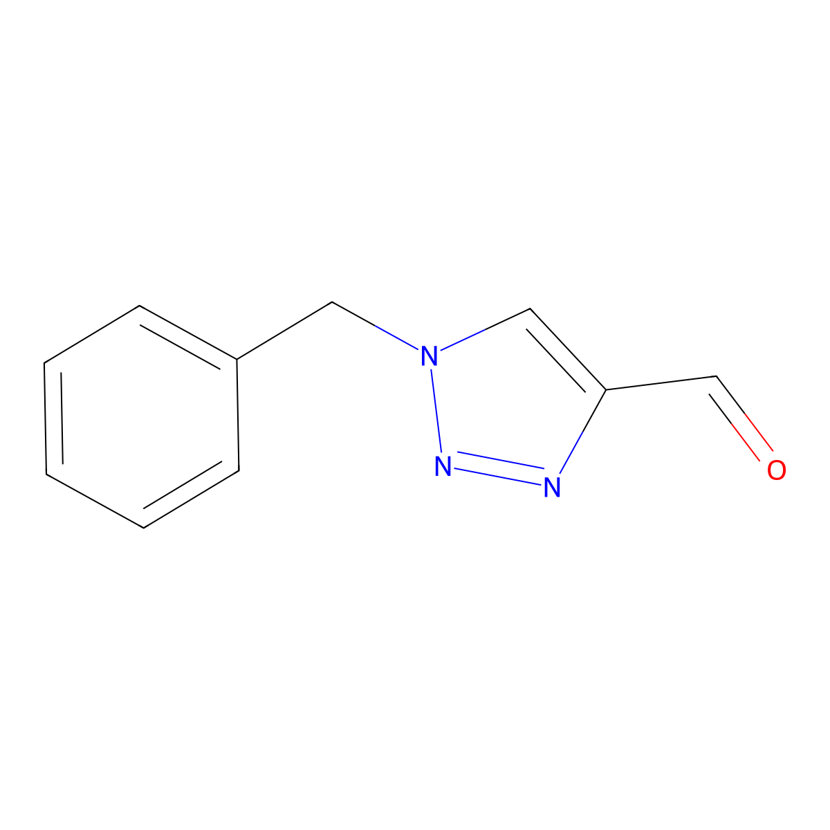 1-benzyl-1H-1,2,3-triazole-4-carbaldehyde molecular structure, CAS 124940-34-7