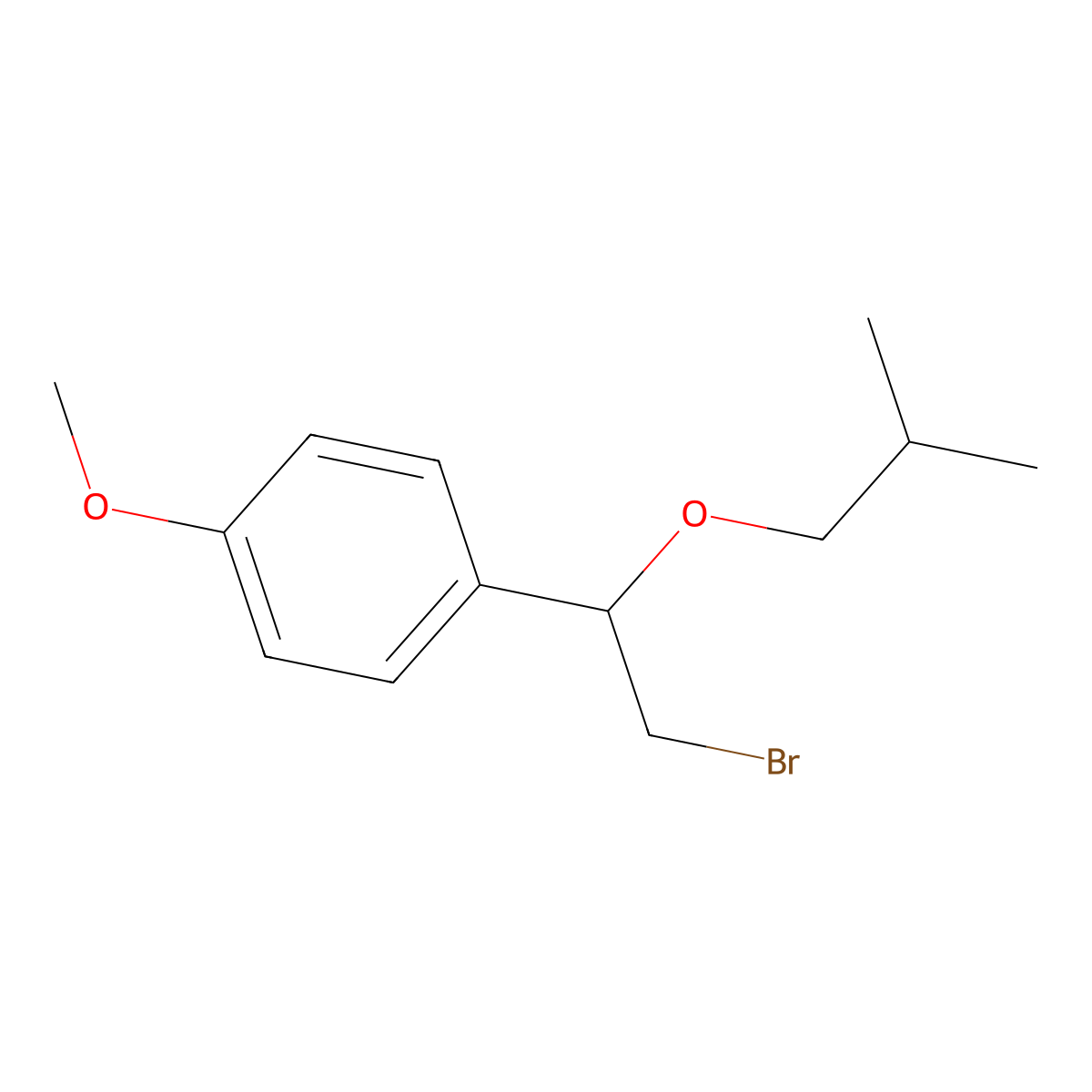 1-(2-Bromo-1-isobutoxyethyl)-4-methoxybenzene molecular structure, CAS 1249403-35-7