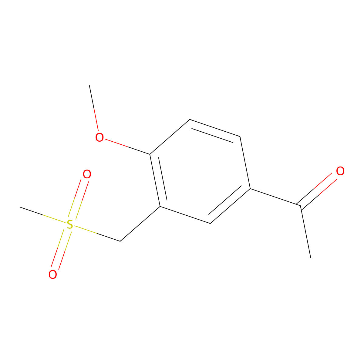 1-[3-(Methanesulfonylmethyl)-4-methoxyphenyl]ethan-1-one molecular structure, CAS 1249404-09-8