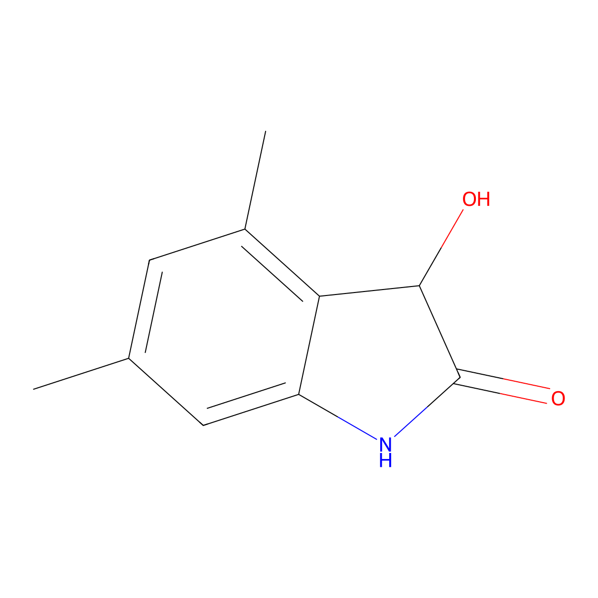 3-Hydroxy-4,6-dimethyl-2,3-dihydro-1H-indol-2-one molecular structure, CAS 1249405-53-5