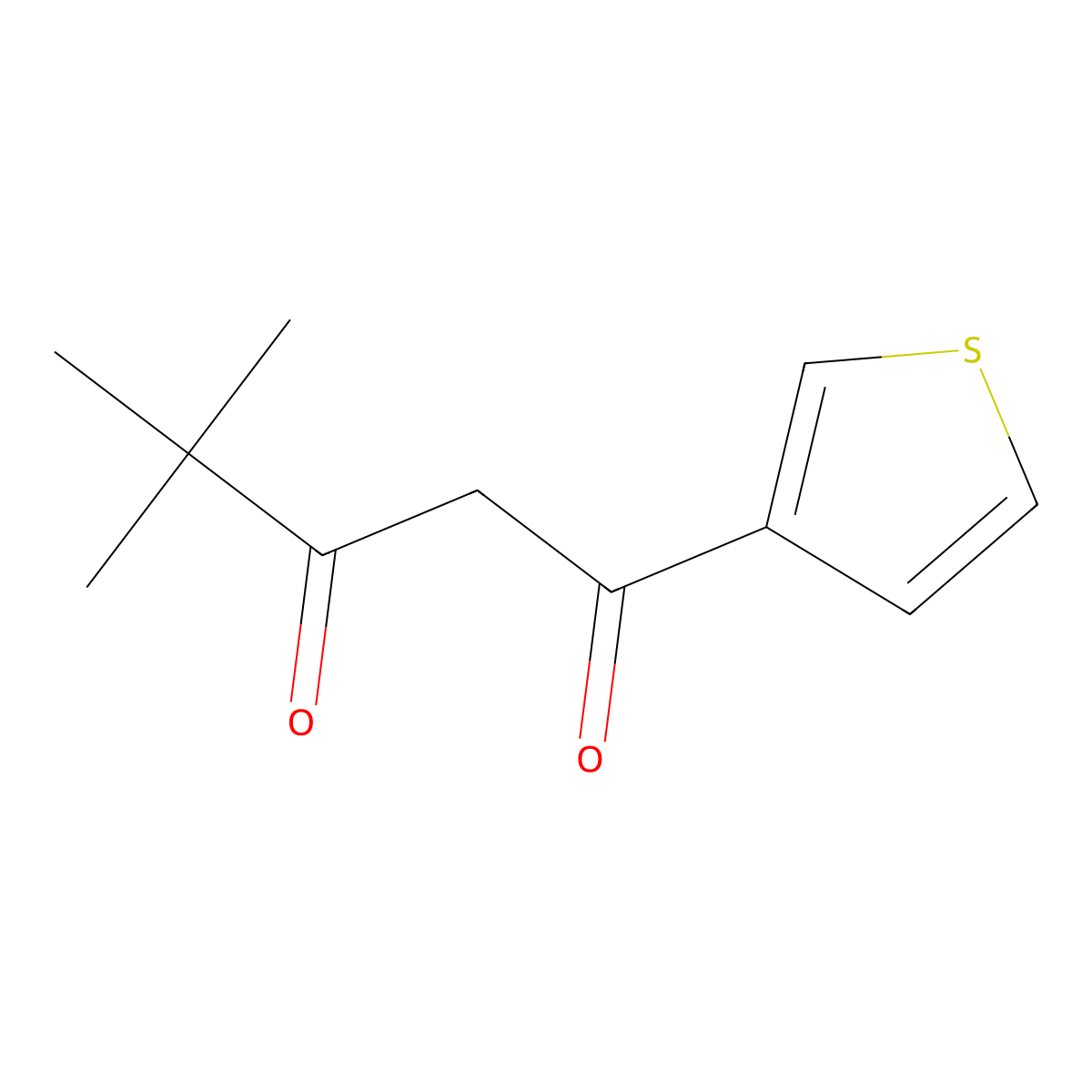 4,4-Dimethyl-1-(thiophen-3-yl)pentane-1,3-dione molecular structure, CAS 1249405-89-7