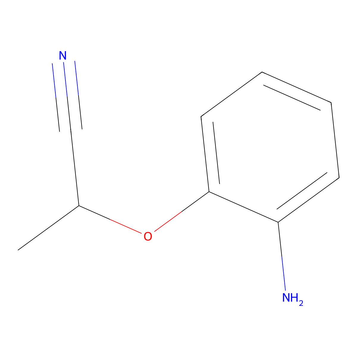 2-(2-Aminophenoxy)propanenitrile molecular structure, CAS 1249409-60-6