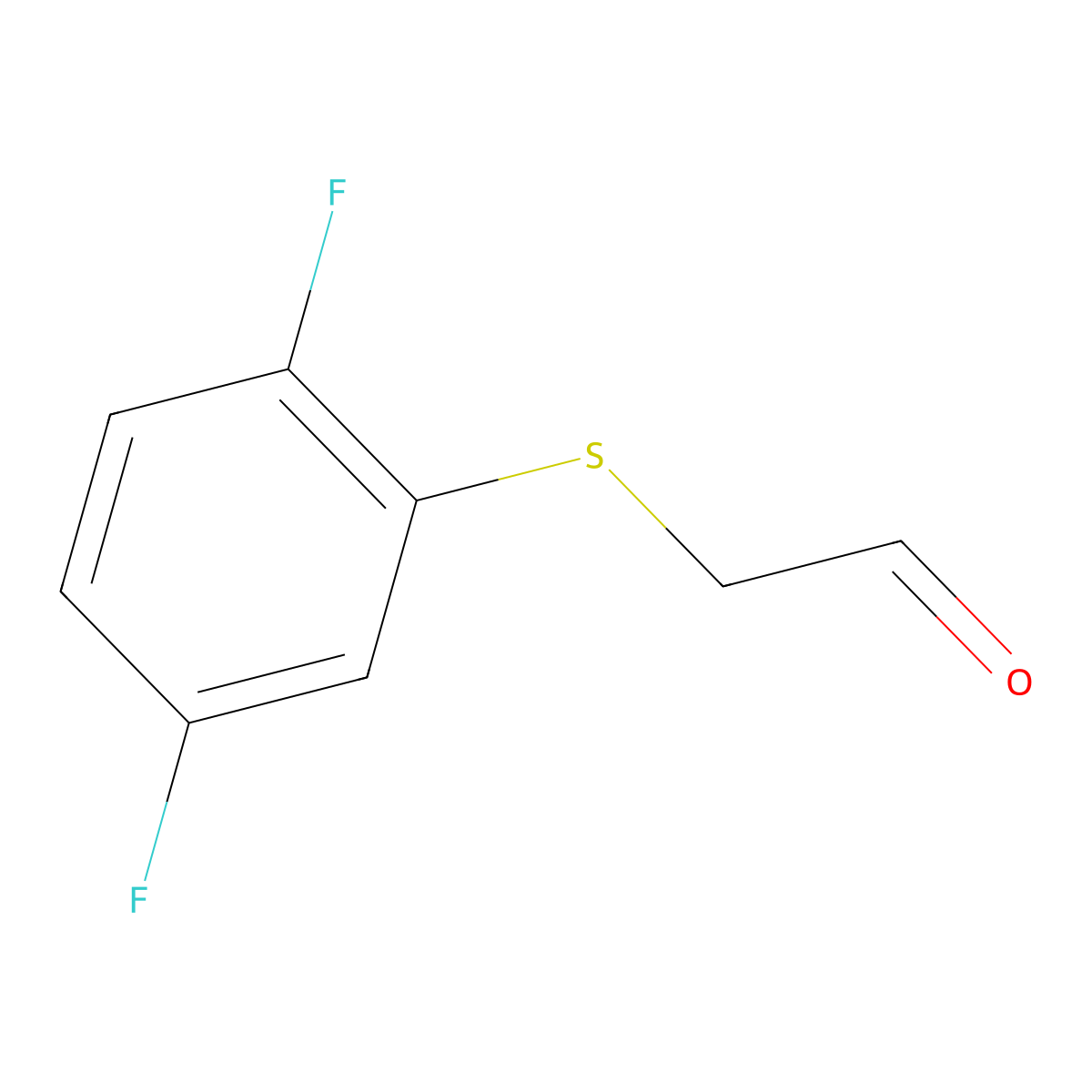 2-((2,5-Difluorophenyl)thio)acetaldehyde molecular structure, CAS 1249409-65-1