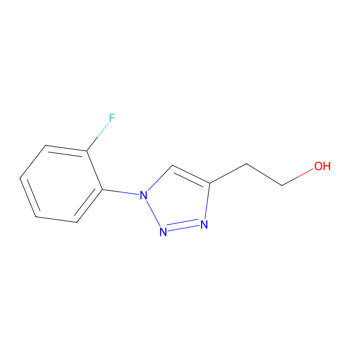 2-[1-(2-fluorophenyl)-1H-1,2,3-triazol-4-yl]ethan-1-ol molecular structure, CAS 1249410-88-5