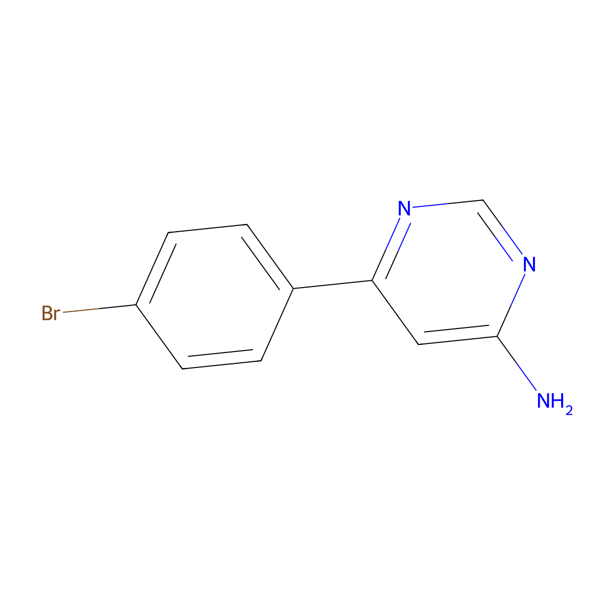 6-(4-Bromophenyl)pyrimidin-4-amine molecular structure, CAS 1249411-11-7
