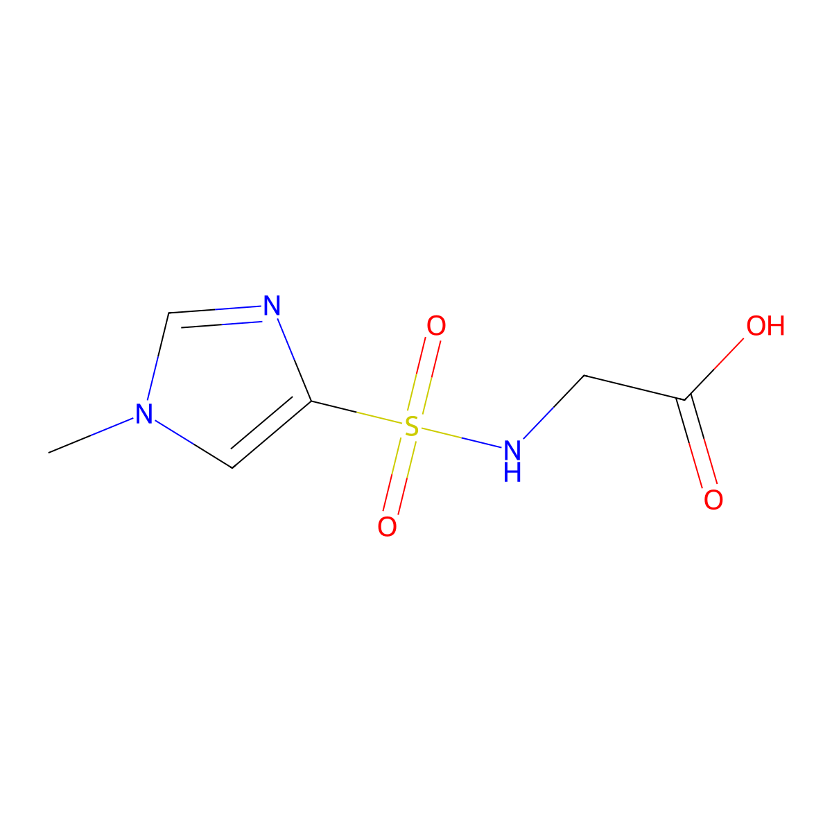 2-(1-methyl-1H-imidazole-4-sulfonamido)acetic acid molecular structure, CAS 1249411-93-5