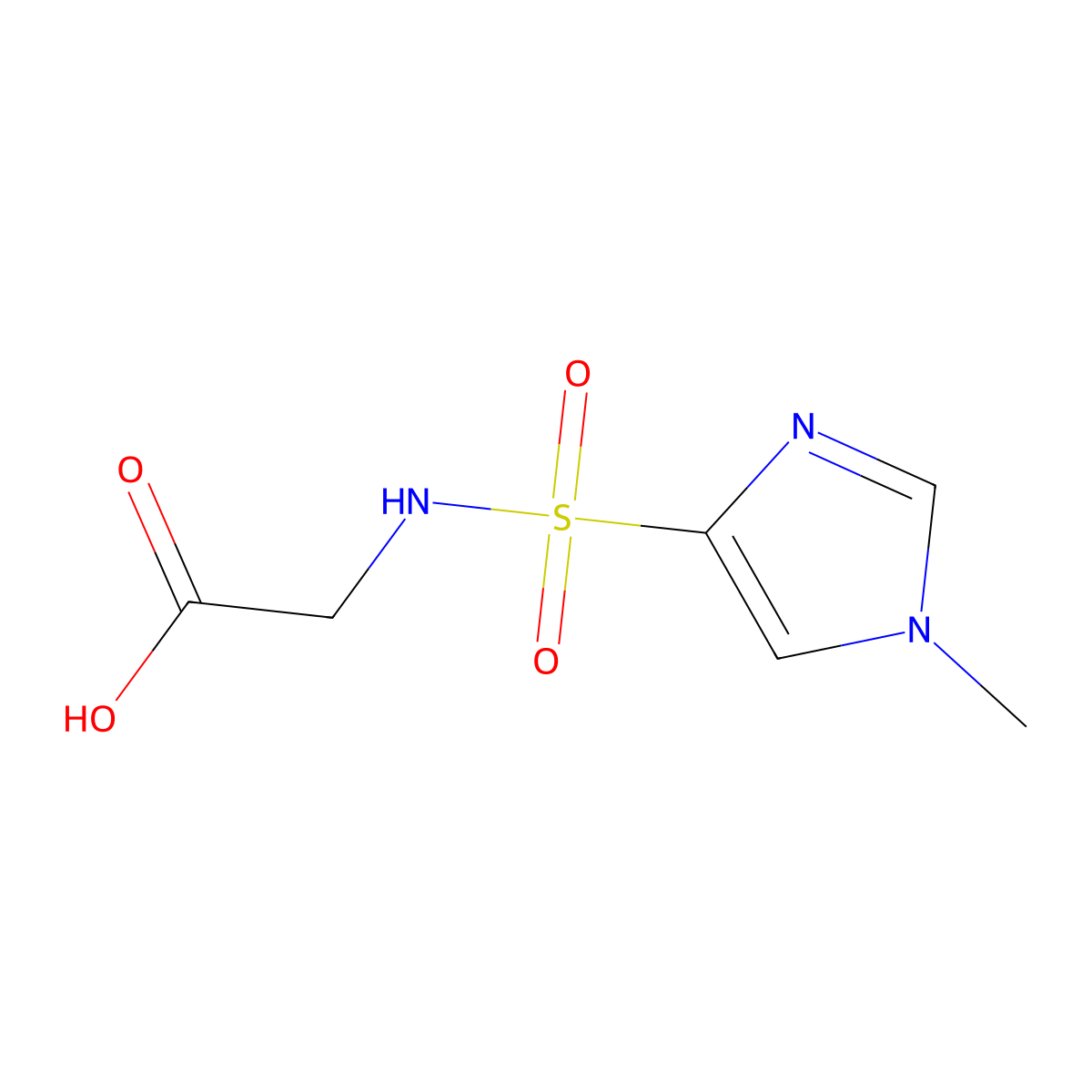 2-(1-methyl-1H-imidazole-4-sulfonamido)acetic acid molecular structure, CAS 1249411-93-5