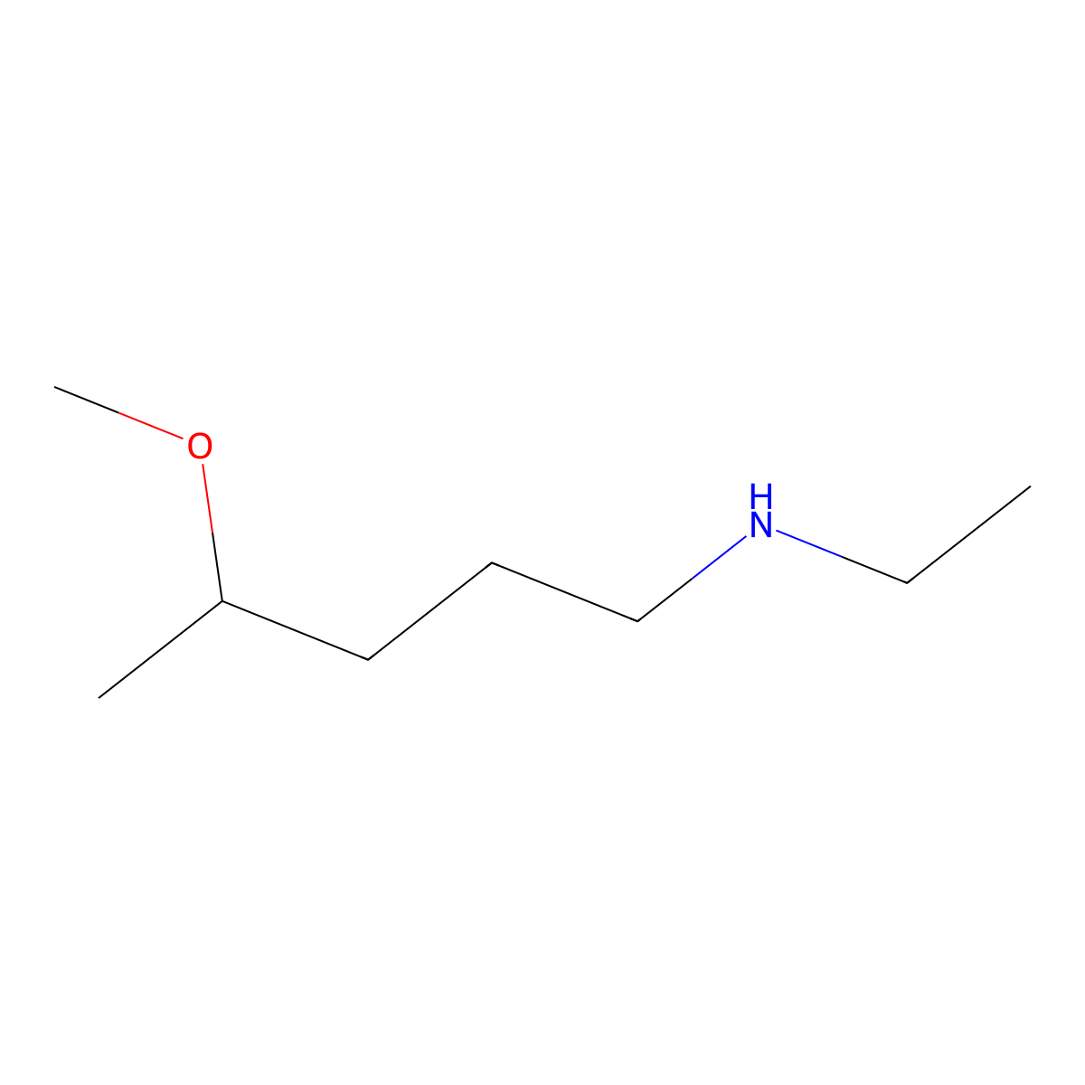 Ethyl(4-methoxypentyl)amine molecular structure, CAS 1249412-32-5