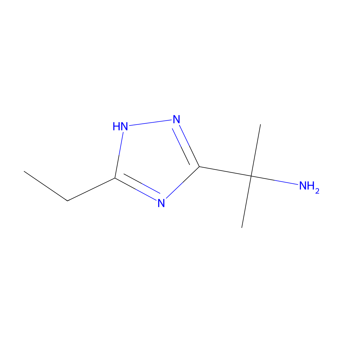 2-(3-ethyl-1H-1,2,4-triazol-5-yl)propan-2-amine molecular structure, CAS 1249412-34-7