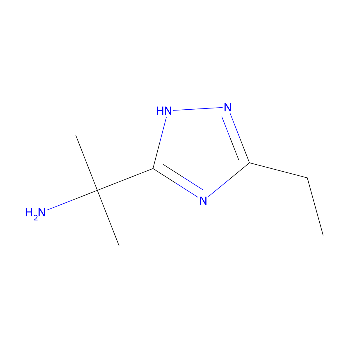 2-(3-ethyl-1H-1,2,4-triazol-5-yl)propan-2-amine molecular structure, CAS 1249412-34-7