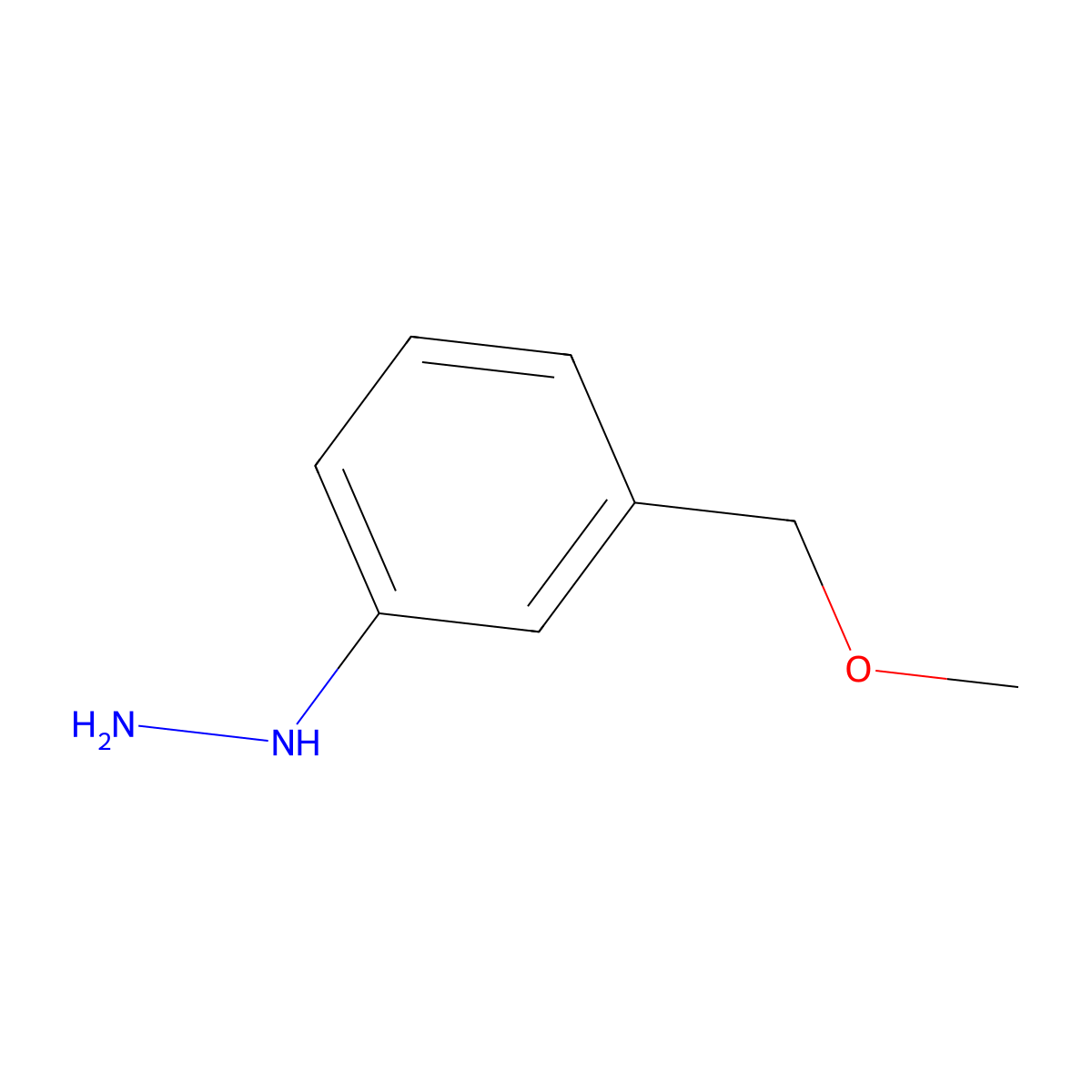 (3-(Methoxymethyl)phenyl)hydrazine molecular structure, CAS 1249417-44-4