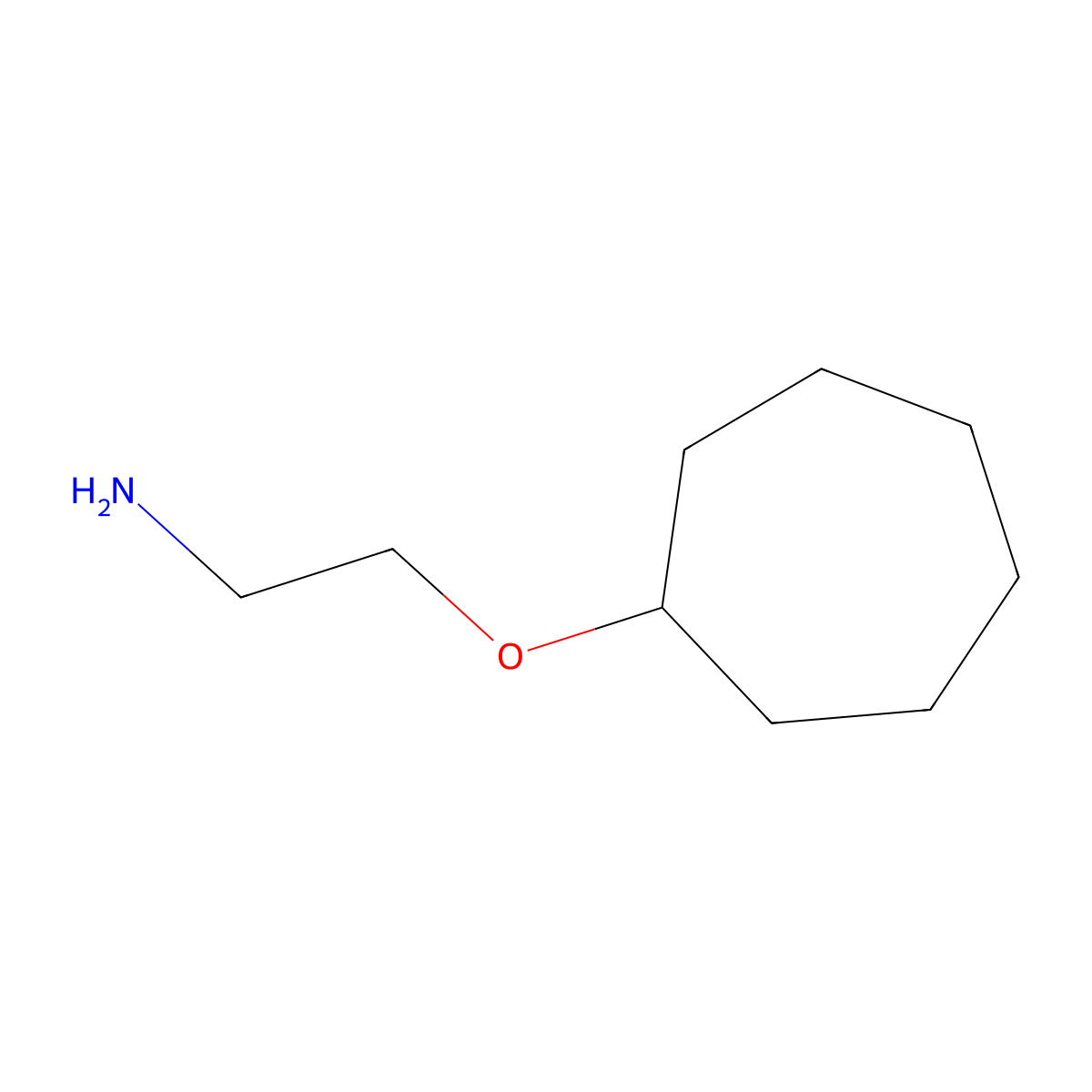 (2-Aminoethoxy)cycloheptane molecular structure, CAS 1249419-02-0