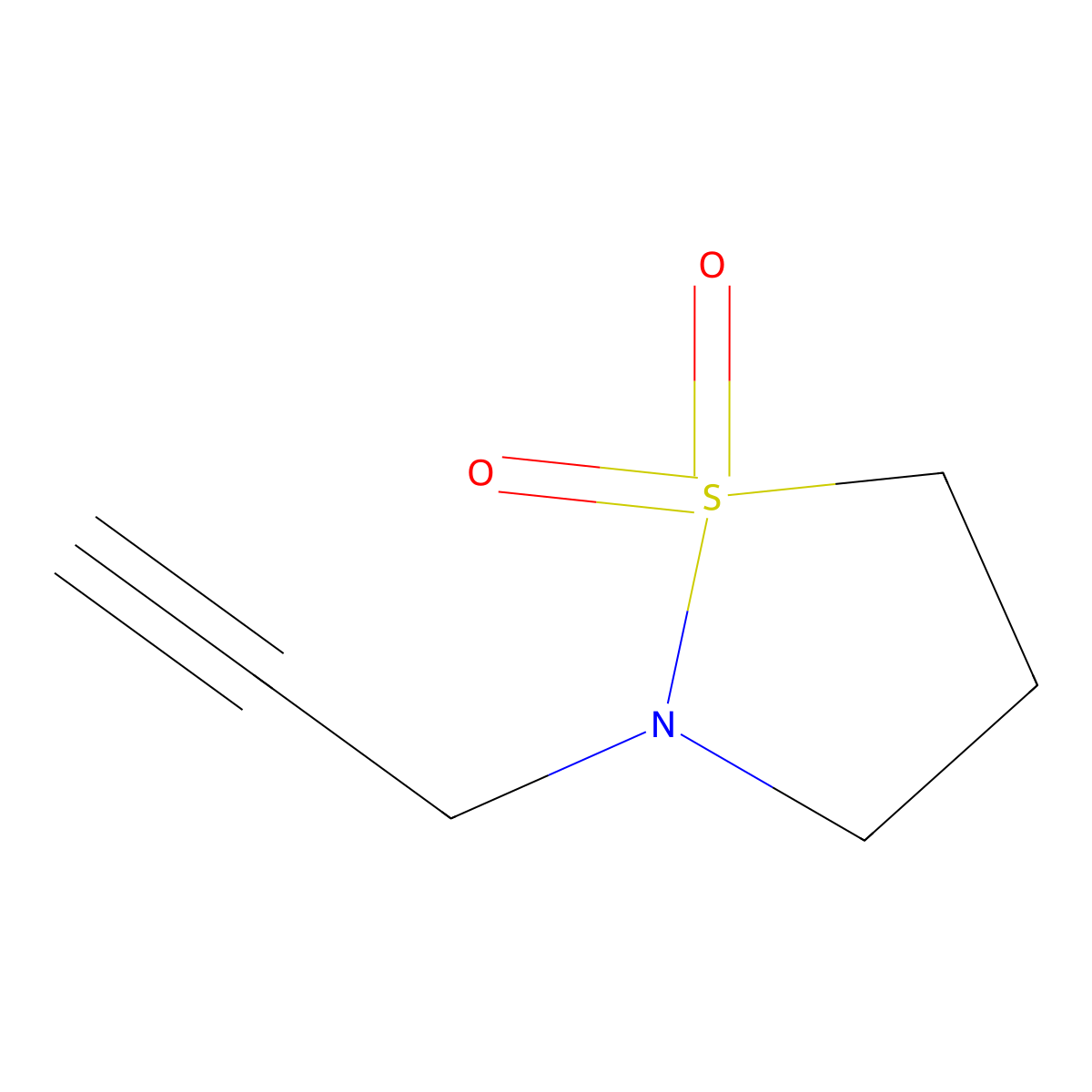 2-(Prop-2-yn-1-yl)-1lambda6,2-thiazolidine-1,1-dione molecular structure, CAS 1249419-11-1