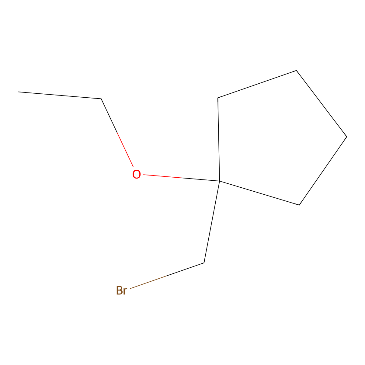 1-(Bromomethyl)-1-ethoxycyclopentane molecular structure, CAS 1249422-25-0