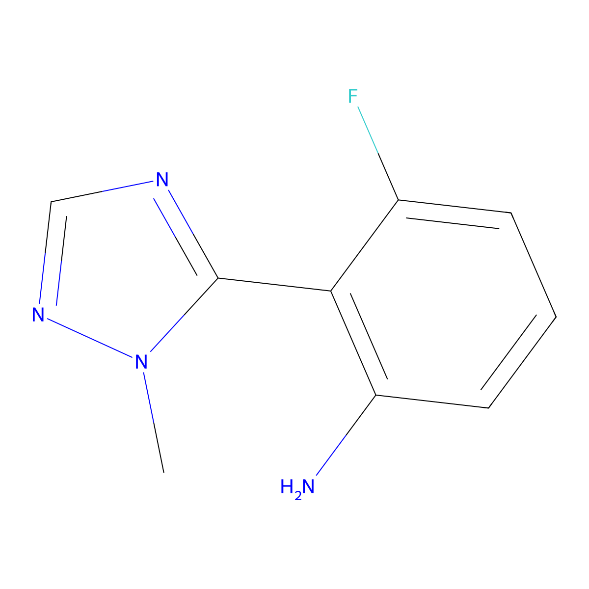 3-Fluoro-2-(1-methyl-1h-1,2,4-triazol-5-yl)aniline molecular structure, CAS 1249423-41-3