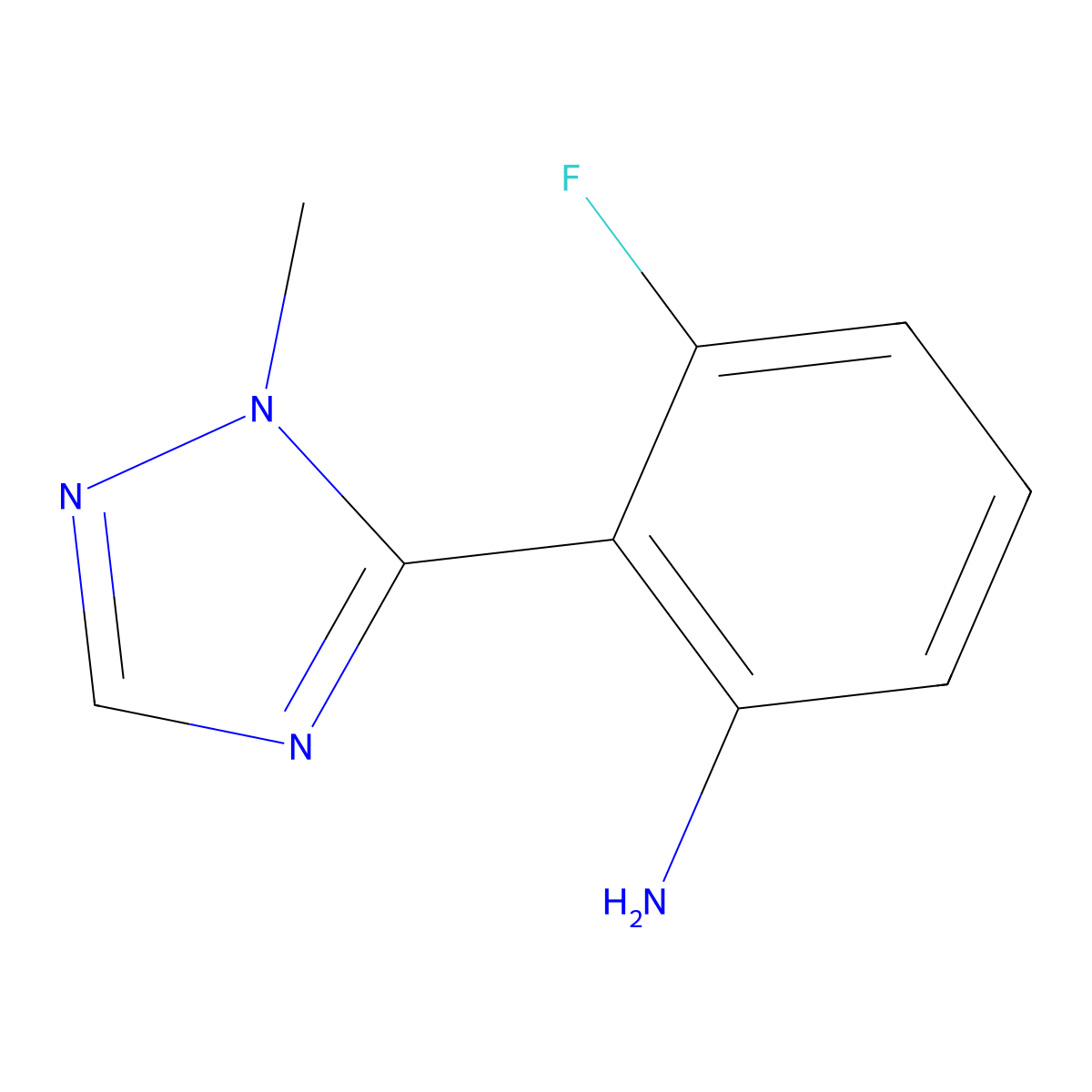 3-Fluoro-2-(1-methyl-1h-1,2,4-triazol-5-yl)aniline molecular structure, CAS 1249423-41-3