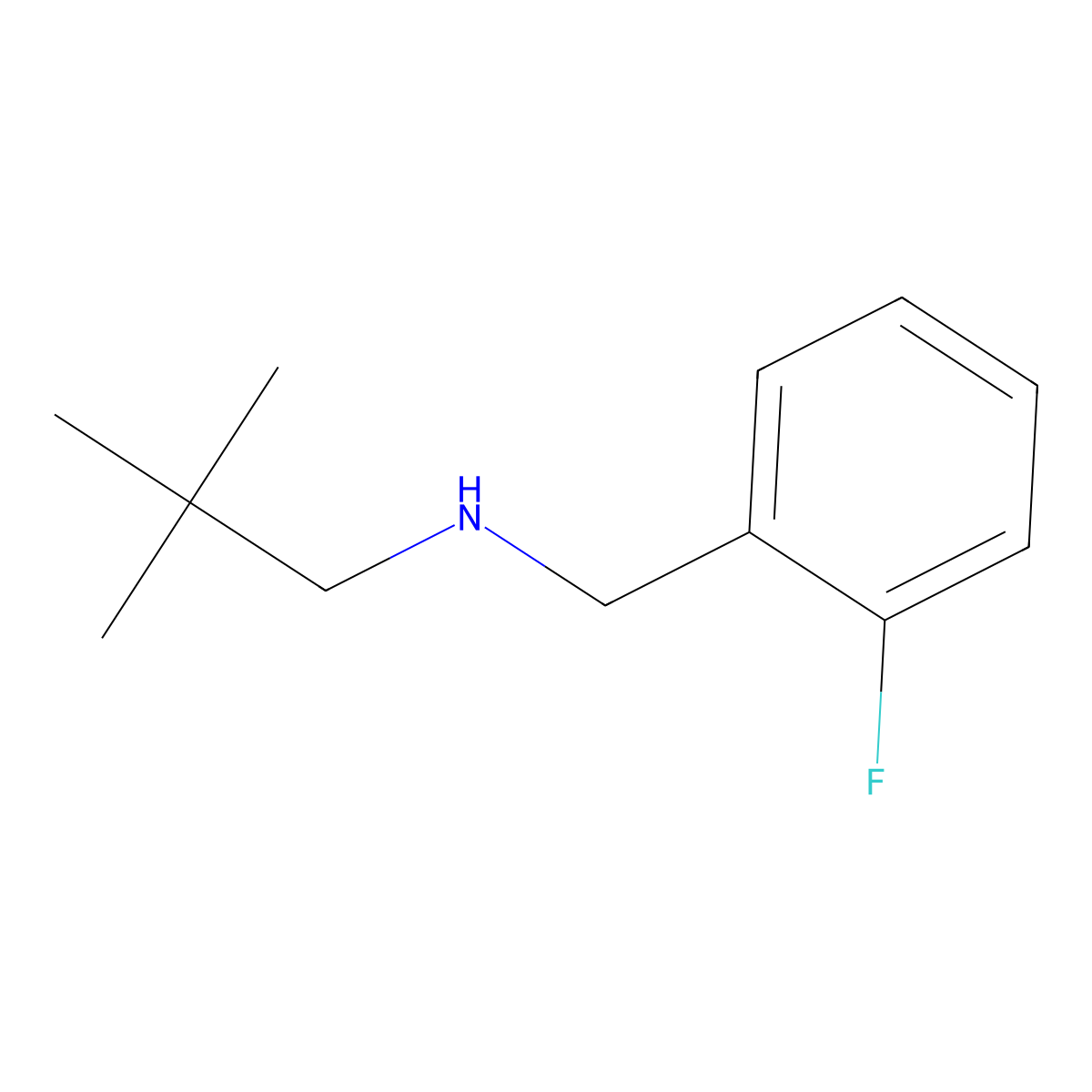 (2,2-Dimethylpropyl)[(2-fluorophenyl)methyl]amine molecular structure, CAS 1249423-54-8
