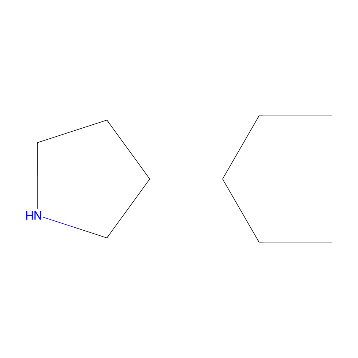 3-(Pentan-3-yl)pyrrolidine molecular structure, CAS 1249423-87-7