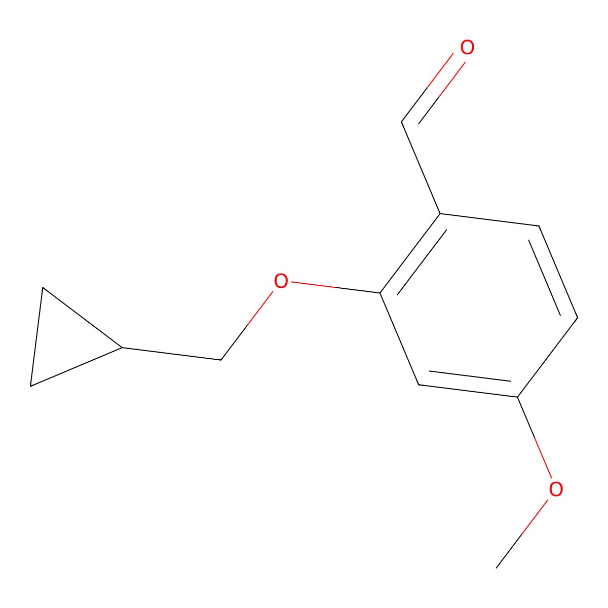2-(Cyclopropylmethoxy)-4-methoxybenzaldehyde molecular structure, CAS 1249424-07-4