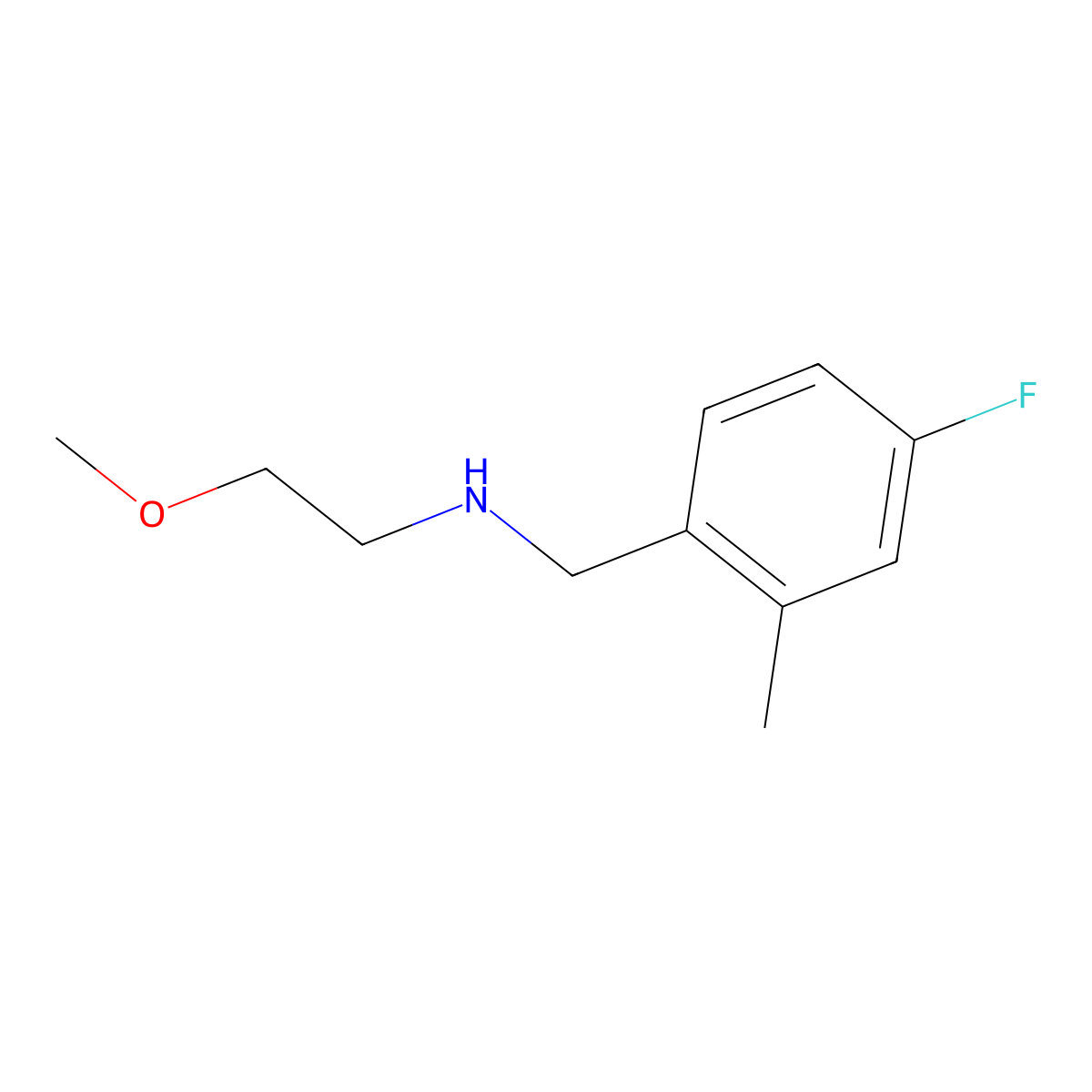 [(4-Fluoro-2-methylphenyl)methyl](2-methoxyethyl)amine molecular structure, CAS 1249424-84-7