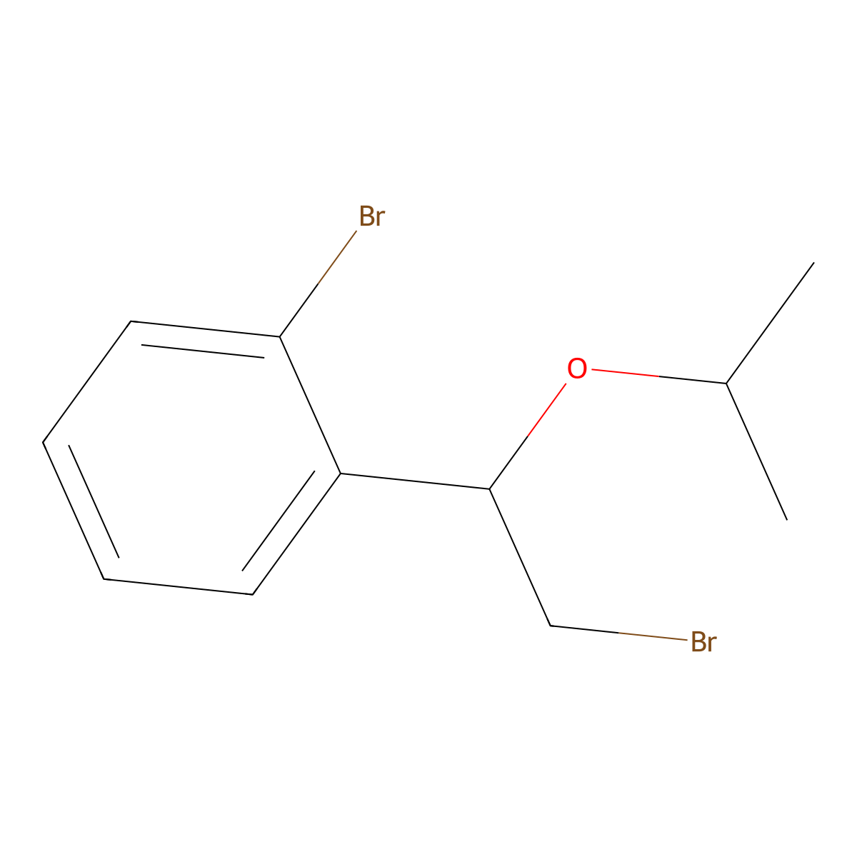 1-Bromo-2-(2-bromo-1-isopropoxyethyl)benzene molecular structure, CAS 1249425-52-2