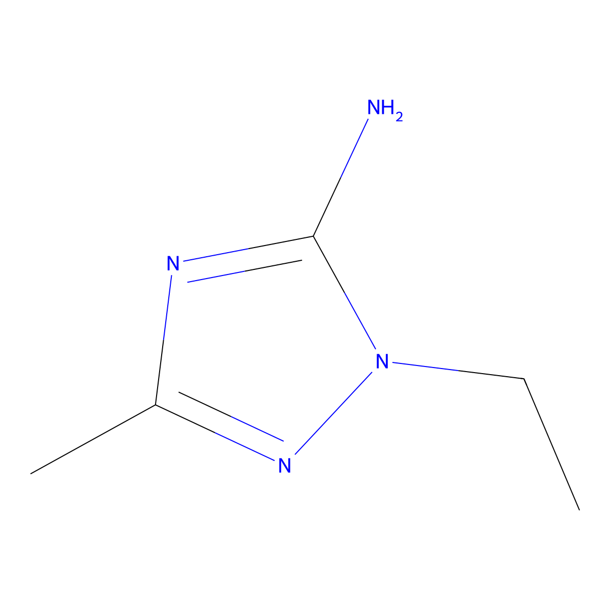 1-ethyl-3-methyl-1H-1,2,4-triazol-5-amine molecular structure, CAS 1249430-93-0