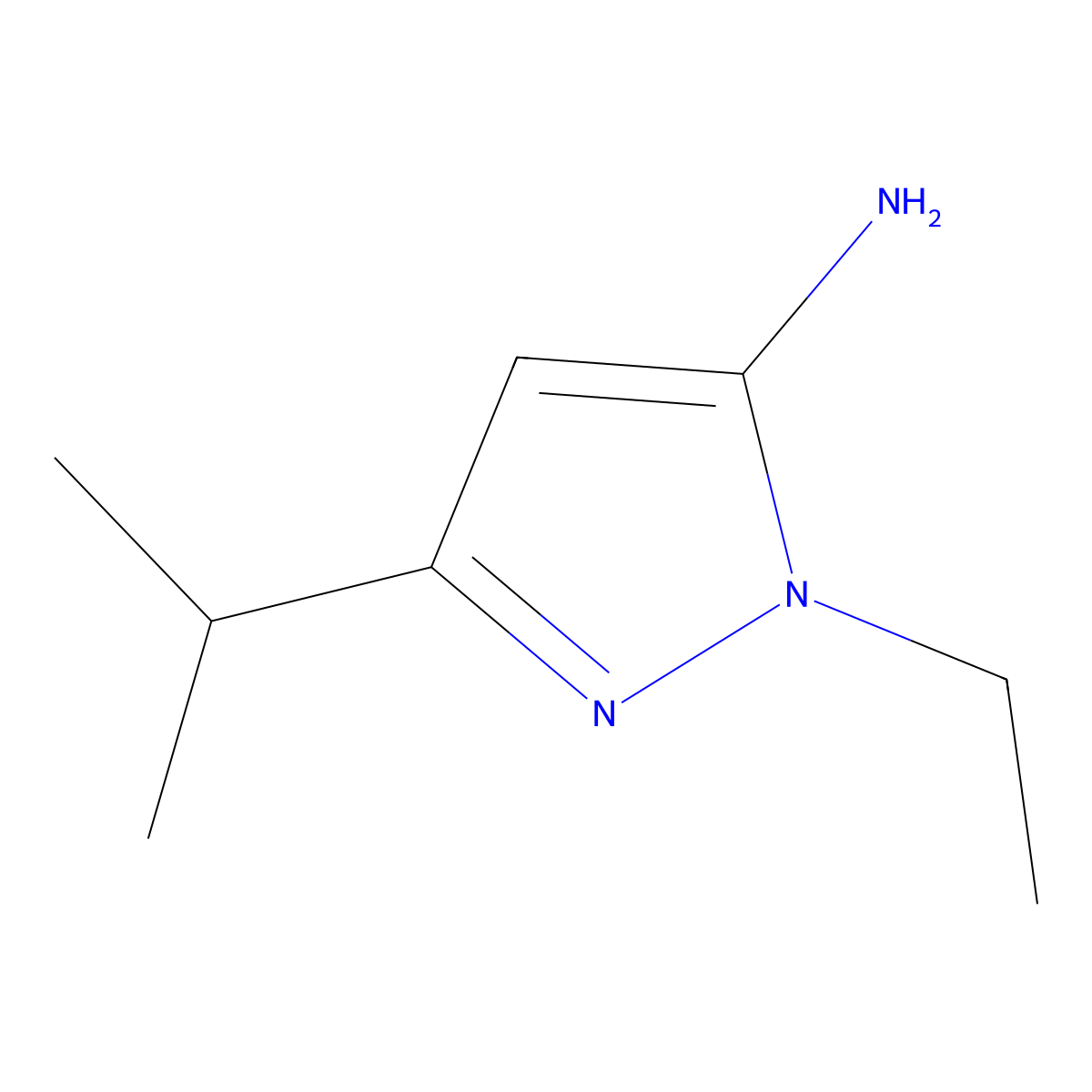 1-Ethyl-3-isopropyl-1H-pyrazol-5-amine molecular structure, CAS 1249436-11-0