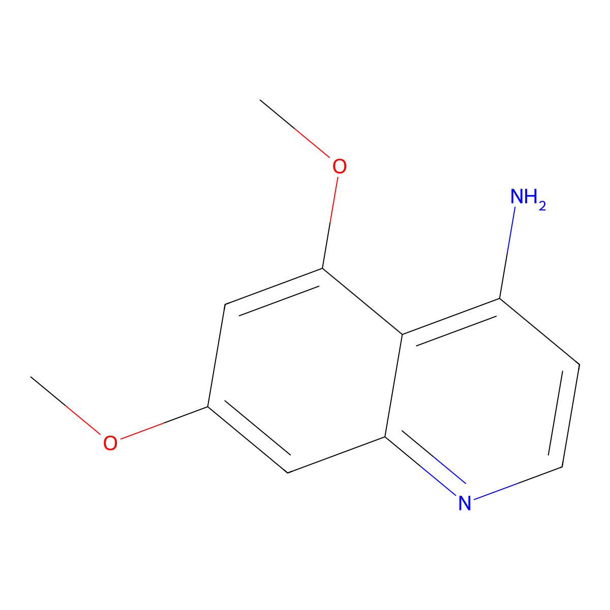 5,7-Dimethoxyquinolin-4-amine molecular structure, CAS 1249443-89-7
