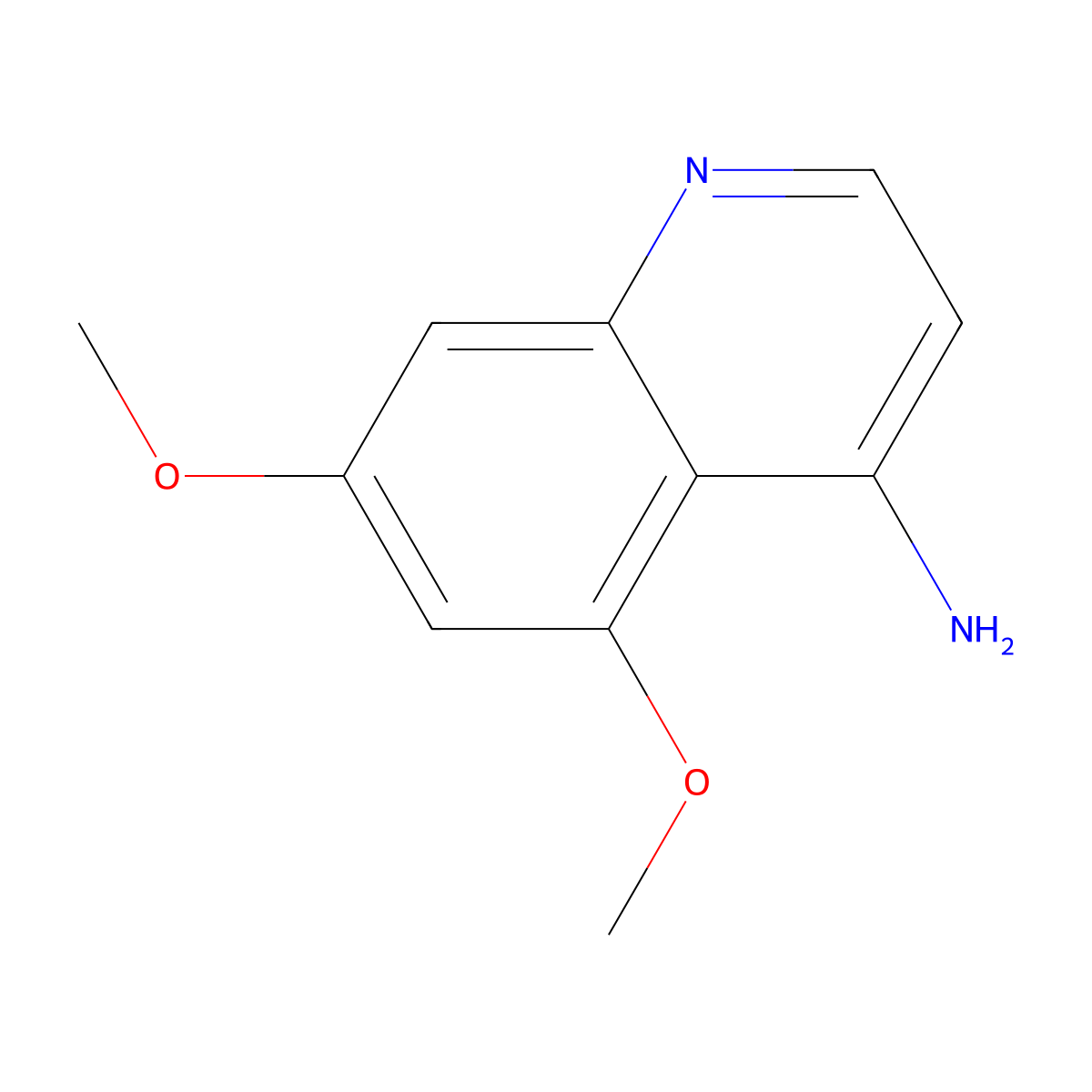 5,7-Dimethoxyquinolin-4-amine molecular structure, CAS 1249443-89-7