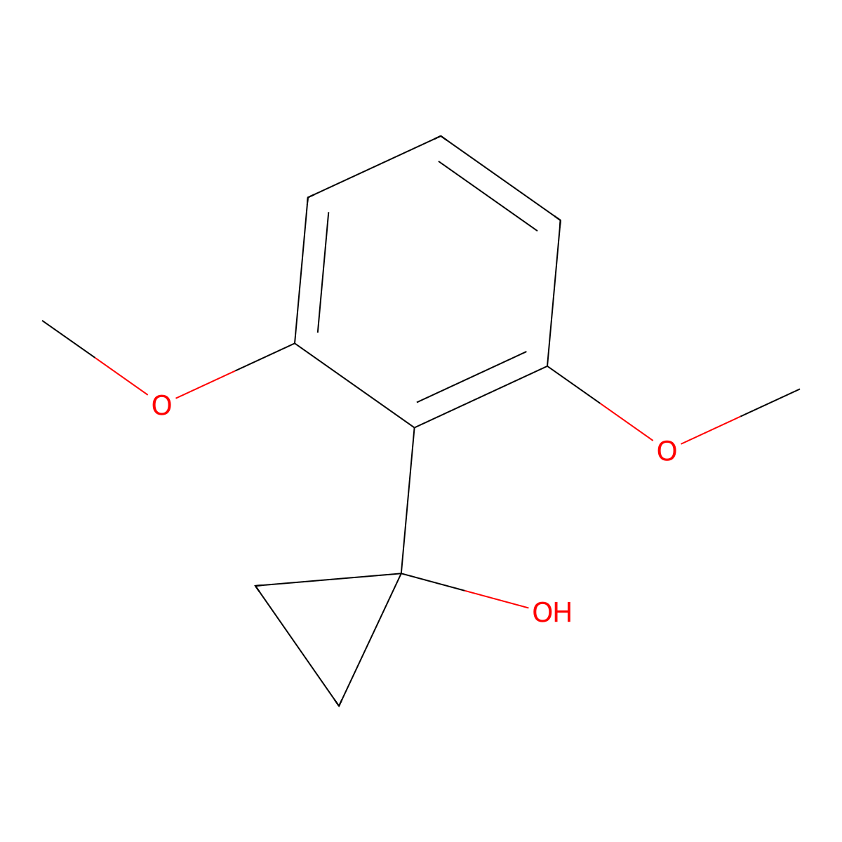 1-(2,6-Dimethoxyphenyl)cyclopropan-1-ol molecular structure, CAS 1249446-76-1